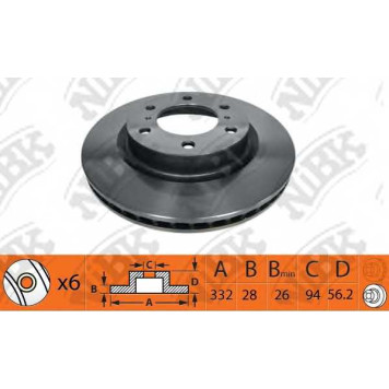 Тормозной диск NiBK RN1400