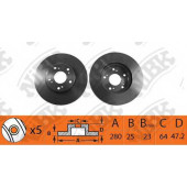 Тормозной диск NiBK RN1405