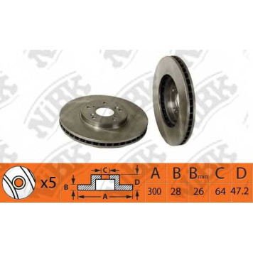 Тормозной диск NiBK RN1413