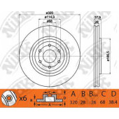 Тормозной диск NiBK RN1416