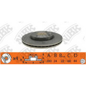 Тормозной диск NiBK RN1424