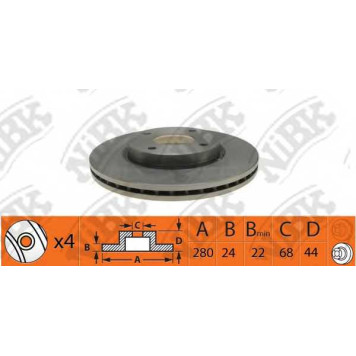 Тормозной диск NiBK RN1424