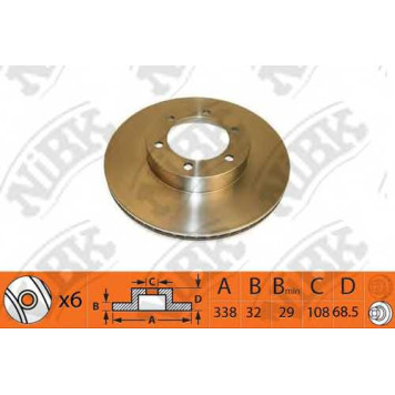 Тормозной диск NiBK RN1435