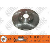 Тормозной диск NiBK RN1437