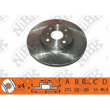 Тормозной диск NiBK RN1437