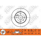Тормозной диск NiBK RN1462