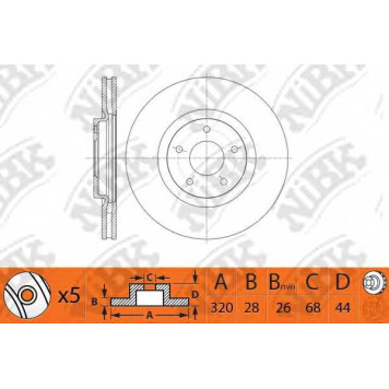 Тормозной диск NiBK RN1470