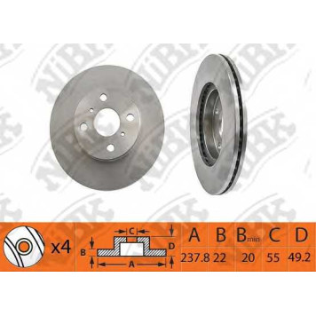 Тормозной диск NiBK RN1484