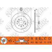 Тормозной диск NiBK RN1502