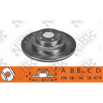 Тормозной диск NiBK RN1508