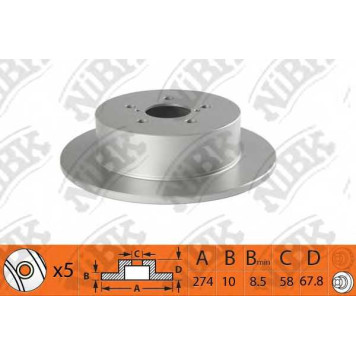 Тормозной диск NiBK RN1509