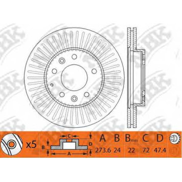 Тормозной диск NiBK RN1513