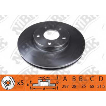 Тормозной диск NiBK RN1516