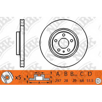 Тормозной диск NiBK RN1517