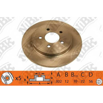 Тормозной диск NiBK RN1521