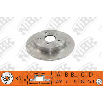 Тормозной диск NiBK RN1524