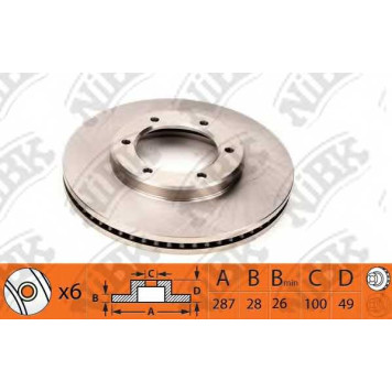 Тормозной диск NiBK RN1535