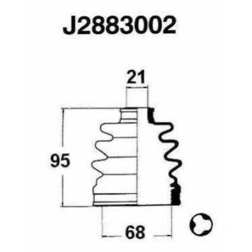 Комплект пылника приводного вала NIPPARTS J2883002