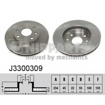 Тормозной диск NIPPARTS J3300309