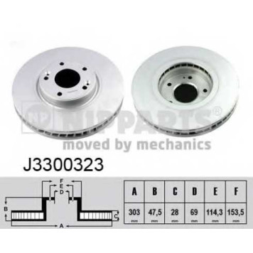 Тормозной диск NIPPARTS J3300323