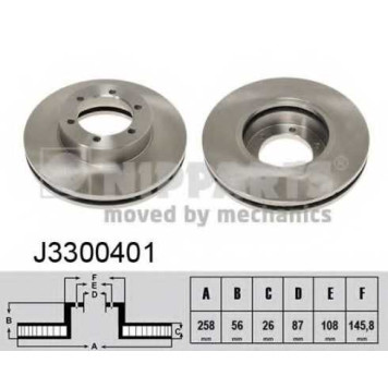 Тормозной диск NIPPARTS J3300401