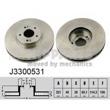 Тормозной диск NIPPARTS J3300531