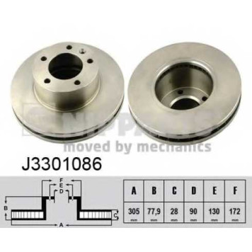 Тормозной диск NIPPARTS J3301086
