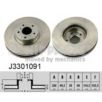 Тормозной диск NIPPARTS J3301091