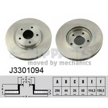 Тормозной диск NIPPARTS J3301094