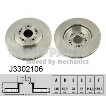 Тормозной диск NIPPARTS J3302106