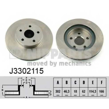 Тормозной диск NIPPARTS J3302115