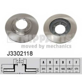 Тормозной диск NIPPARTS J3302118