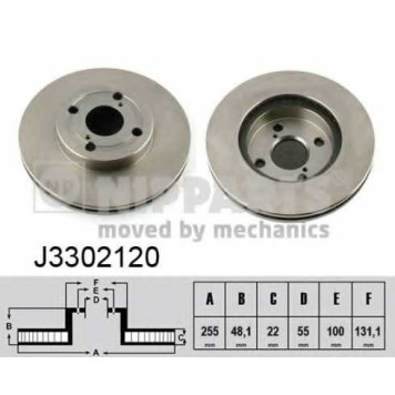 Тормозной диск NIPPARTS J3302120