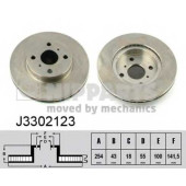Тормозной диск NIPPARTS J3302123