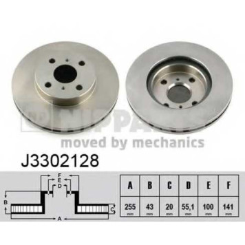 Тормозной диск NIPPARTS J3302128