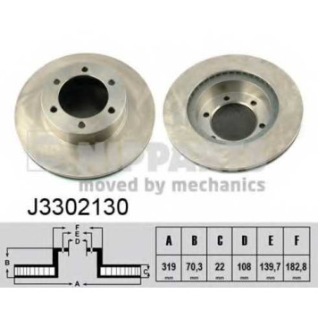 Тормозной диск NIPPARTS J3302130