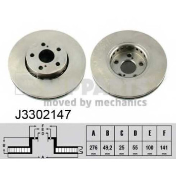 Тормозной диск NIPPARTS J3302147