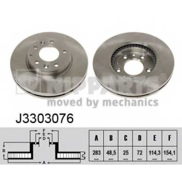 Тормозной диск NIPPARTS J3303076