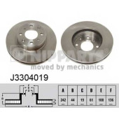 Тормозной диск NIPPARTS J3304019