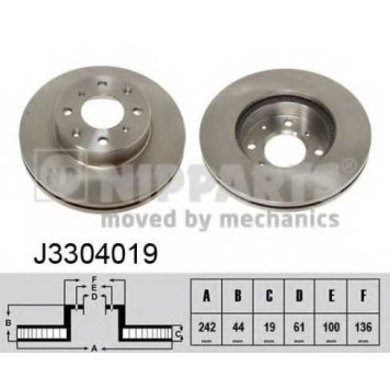 Тормозной диск NIPPARTS J3304019