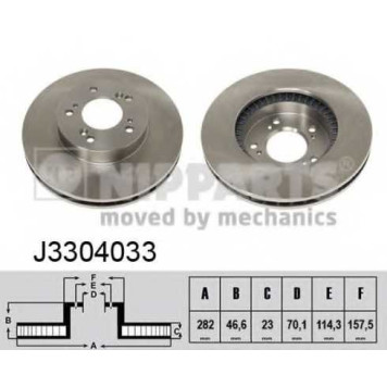 Тормозной диск NIPPARTS J3304033