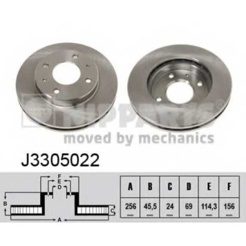 Тормозной диск NIPPARTS J3305022