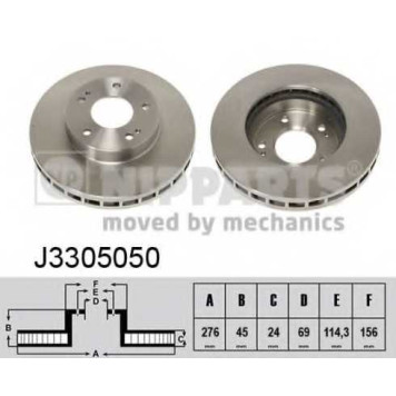 Тормозной диск NIPPARTS J3305050