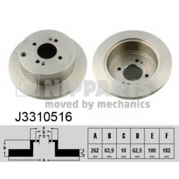 Тормозной диск NIPPARTS J3310516