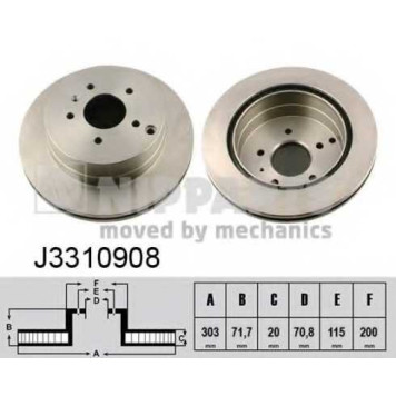 Тормозной диск NIPPARTS J3310908