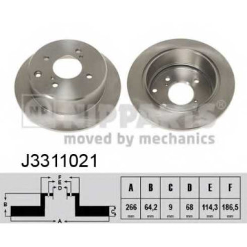 Тормозной диск NIPPARTS J3311021