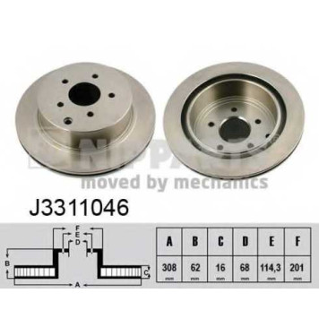 Тормозной диск NIPPARTS J3311046