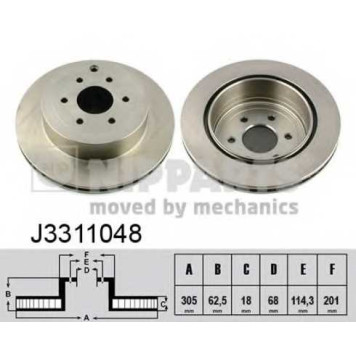 Тормозной диск NIPPARTS J3311048