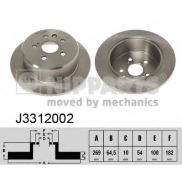 Тормозной диск NIPPARTS J3312002