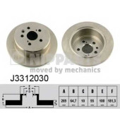 Тормозной диск NIPPARTS J3312030